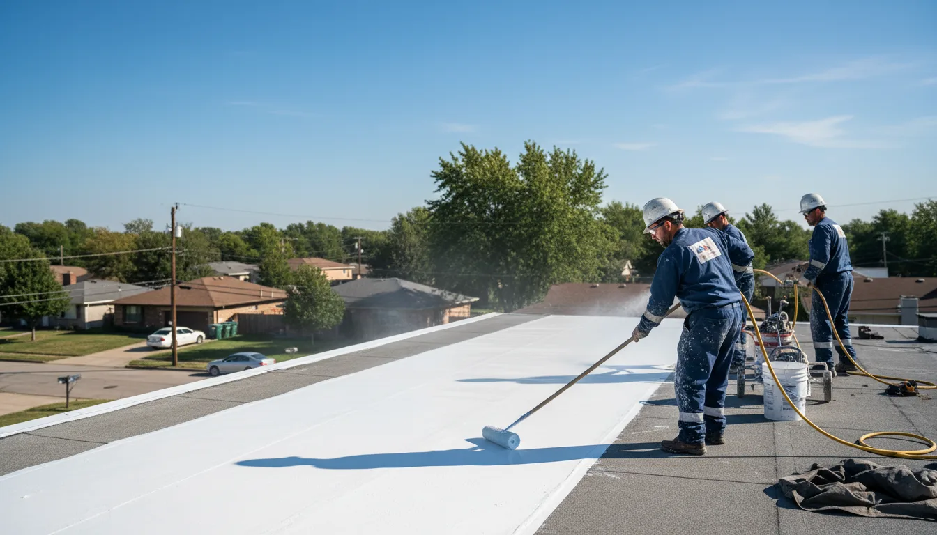 Commercial roof coating in Foosland, IL near me